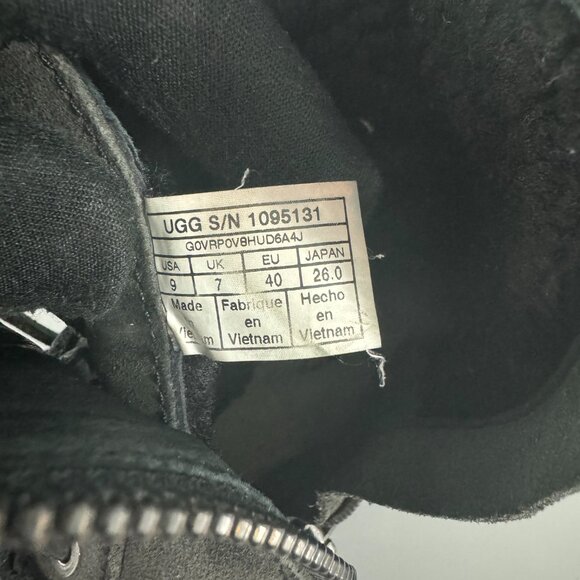 UGG 1095131 Kilmer II Combat Boot Lace-Up Black Leather Water Resistant, USA 9 - Picture 10 of 13